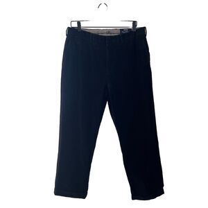 Lands End Men’s Corduroy Classic Pant Tapered‎ Leg Size 33 Black